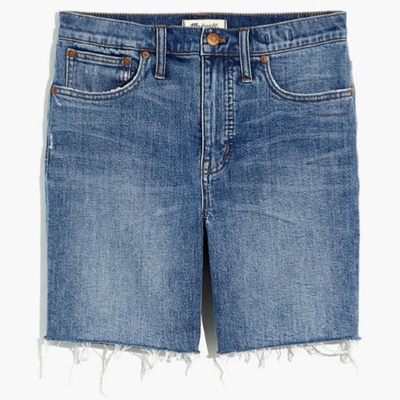 Madewell High-rise Mid-length Denim Shorts Gosford - Picture 4 of 5